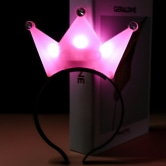 LED 램프 머리띠(왕관) - 핑크