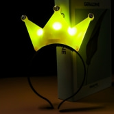 LED 램프 머리띠(왕관) - 노랑